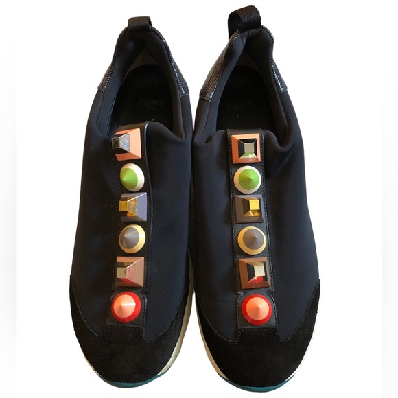 Fendi Rainbow Studded Sneakers Women's Sz 38 – Luxury